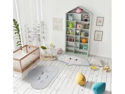 Best Alfombra interior - infantil nube - plata - 80 x 120 cm - CANDY Plateado