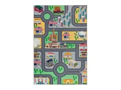 Alfombra interior - infantil coches y carreteras - - 120 x 170 cm - CANDY Multicolor Clearance