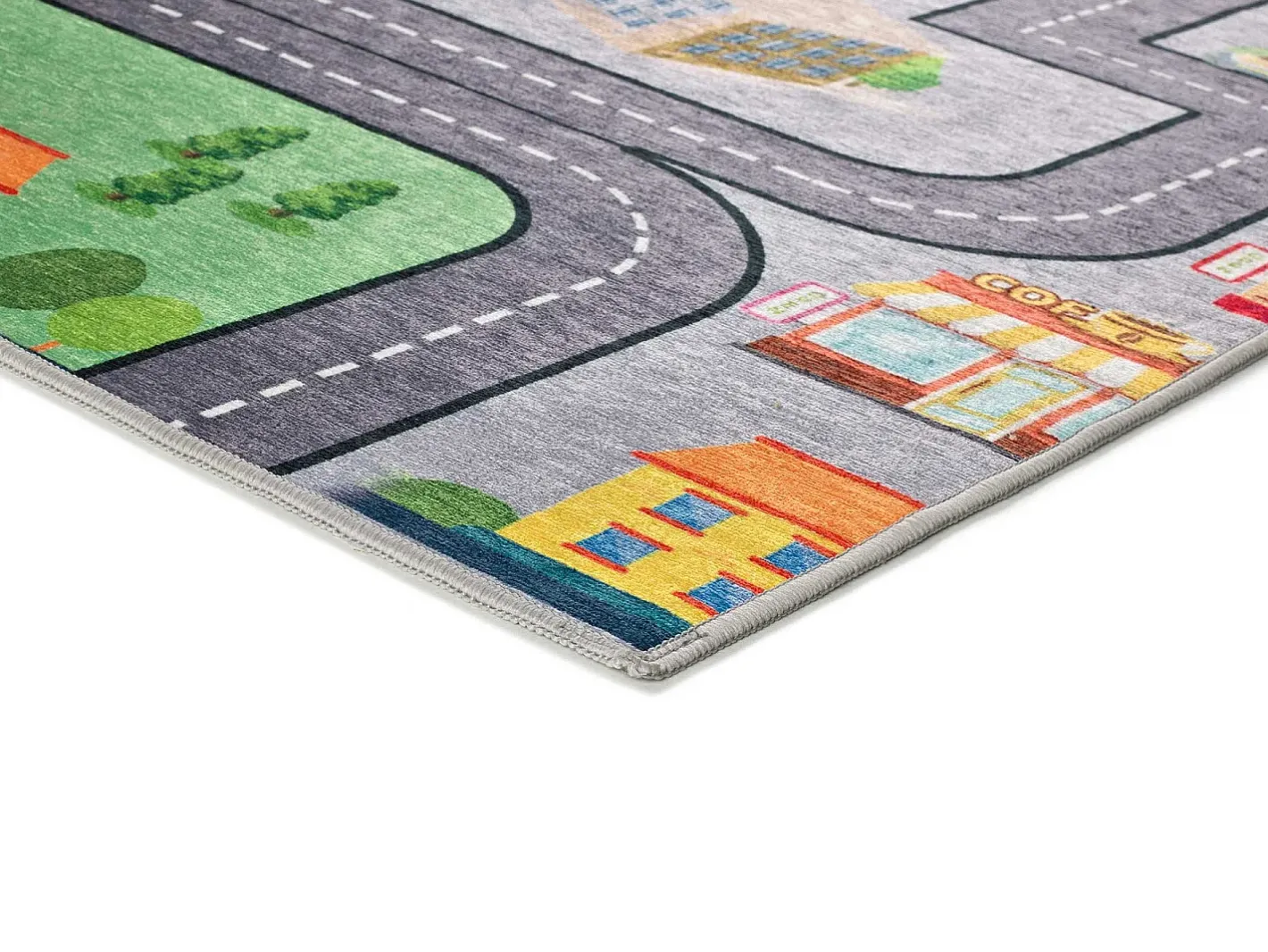 Alfombra interior - infantil coches y carreteras - - 120 x 170 cm - CANDY Multicolor Clearance