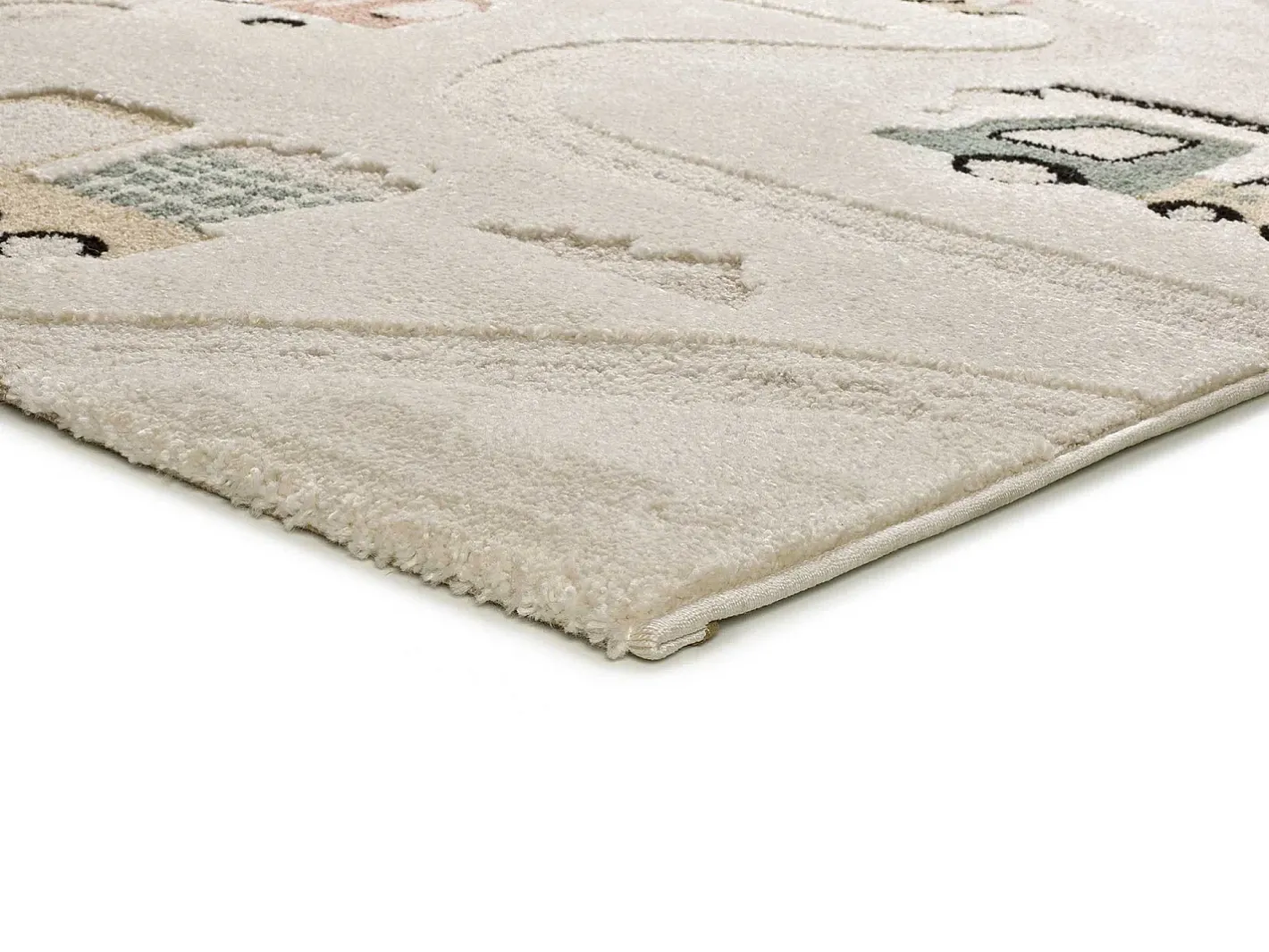 Sale Alfombra interior - infantil coches y carreteras - - 120 x 170 cm - CLOWN Multicolor