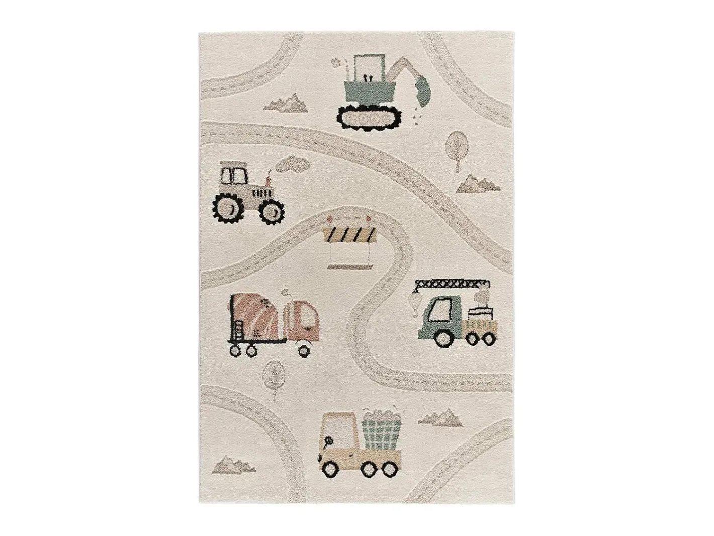 Sale Alfombra interior - infantil coches y carreteras - - 120 x 170 cm - CLOWN Multicolor