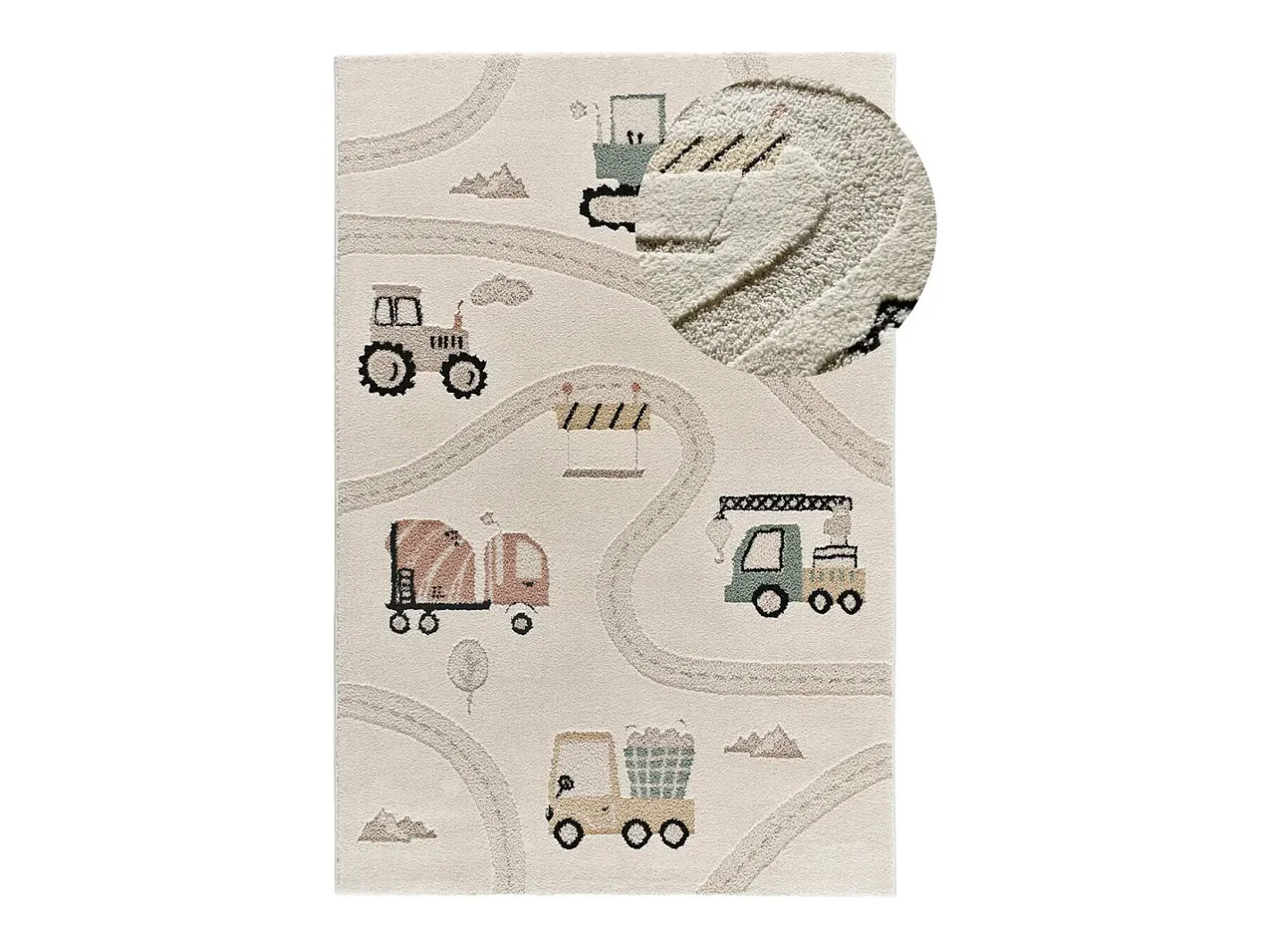 Sale Alfombra interior - infantil coches y carreteras - - 120 x 170 cm - CLOWN Multicolor