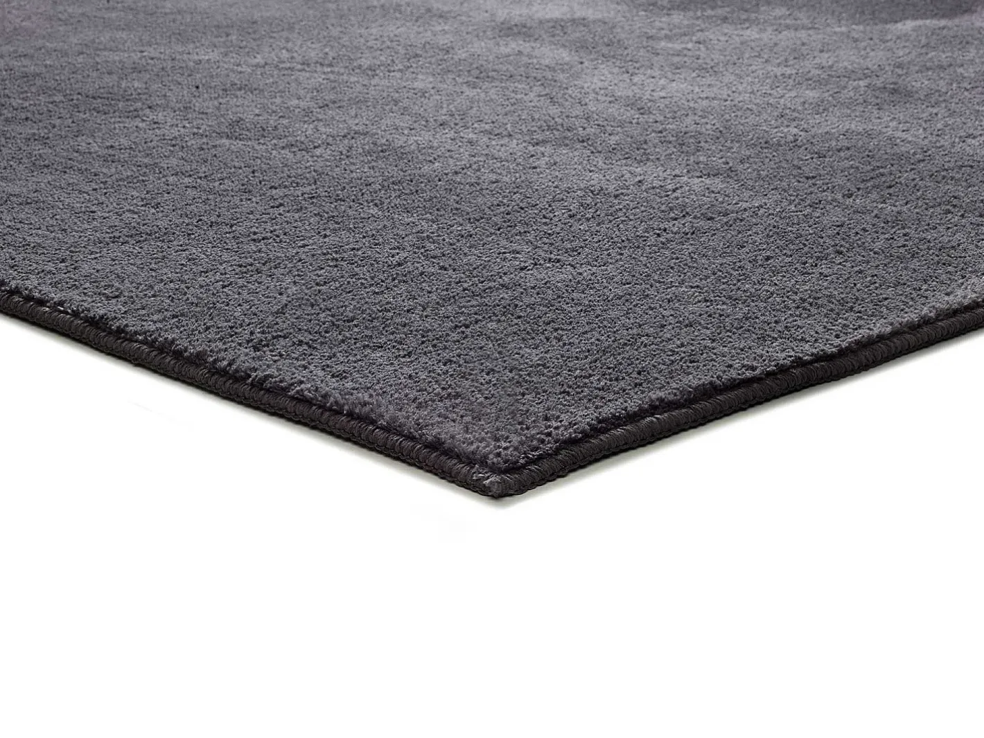 Alfombra De Salón-Alfombra interior - liso - antracita - 80 x 150 cm - CORALINE Gris antracita