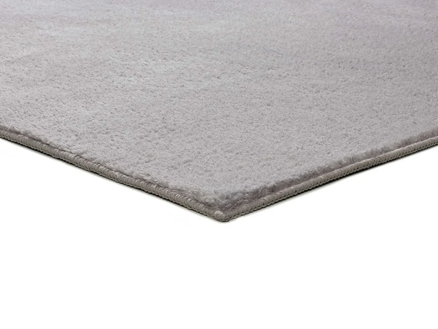 Alfombra De Salón-Alfombra interior - liso - plata - 80 x 150 cm - CORALINE Plateado