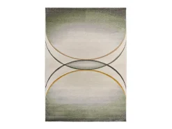Discount Alfombra interior - moderno - gris - 140 x 200 cm - LIBET Gris / Naranja / Beige