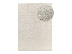 Outlet Alfombra interior - moderno con relieve - plata - 160 x 230 cm - BARESA Plateado