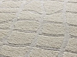 New Alfombra interior - moderno con relieve - plata - 80 x 150 cm - BARESA Plateado