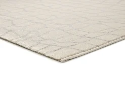 New Alfombra interior - moderno con relieve - plata - 80 x 150 cm - BARESA Plateado