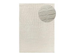 New Alfombra interior - moderno con relieve - plata - 80 x 150 cm - BARESA Plateado