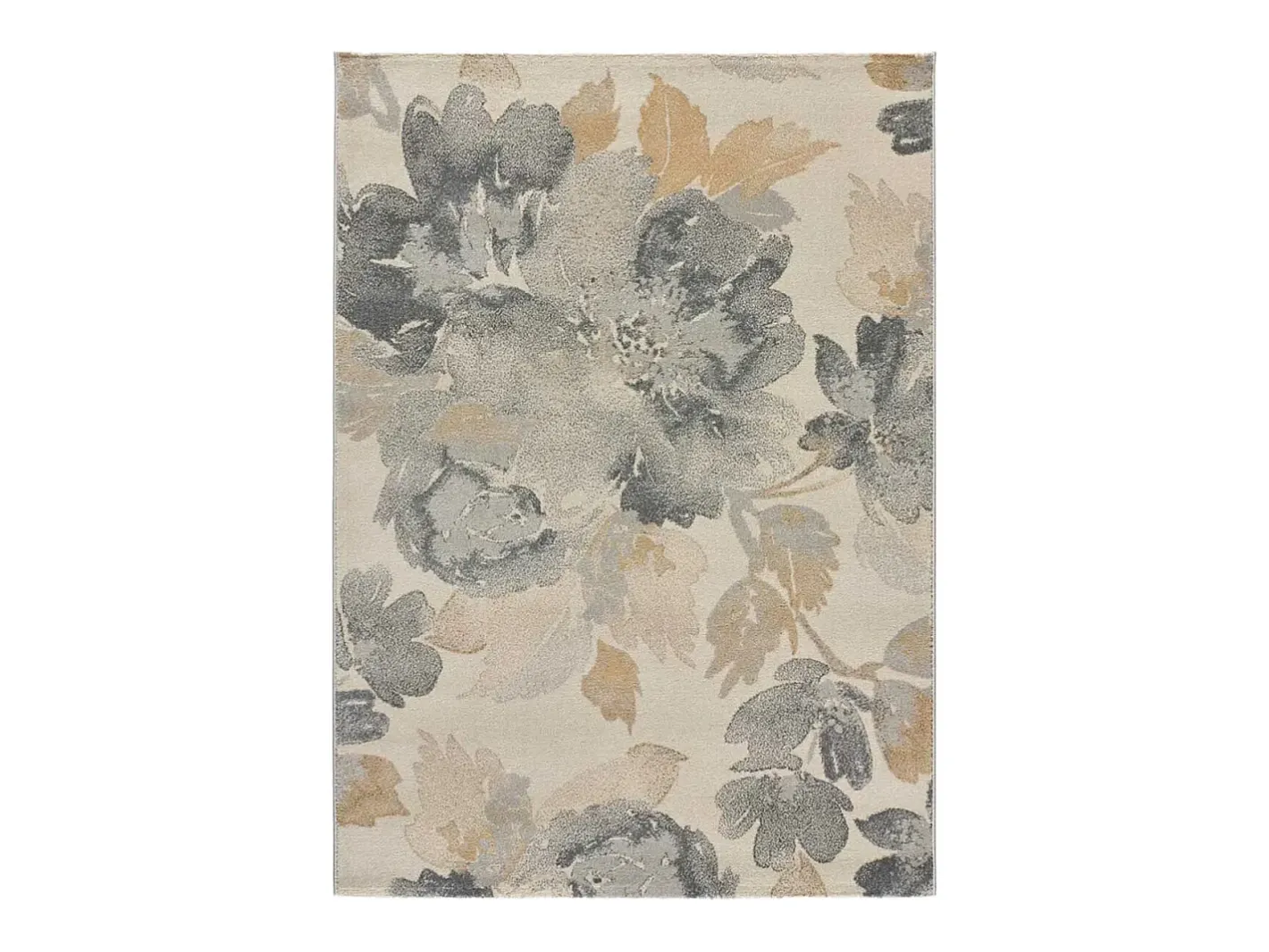 Alfombra De Salón-Alfombra interior - motivos florales - - 160 x 230 cm - FLORES SUNSET Gris / Beige