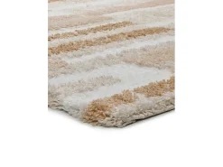 Alfombra interior - shaggy geométrico - - 133 x 190 cm - SERENE TERRA Beige