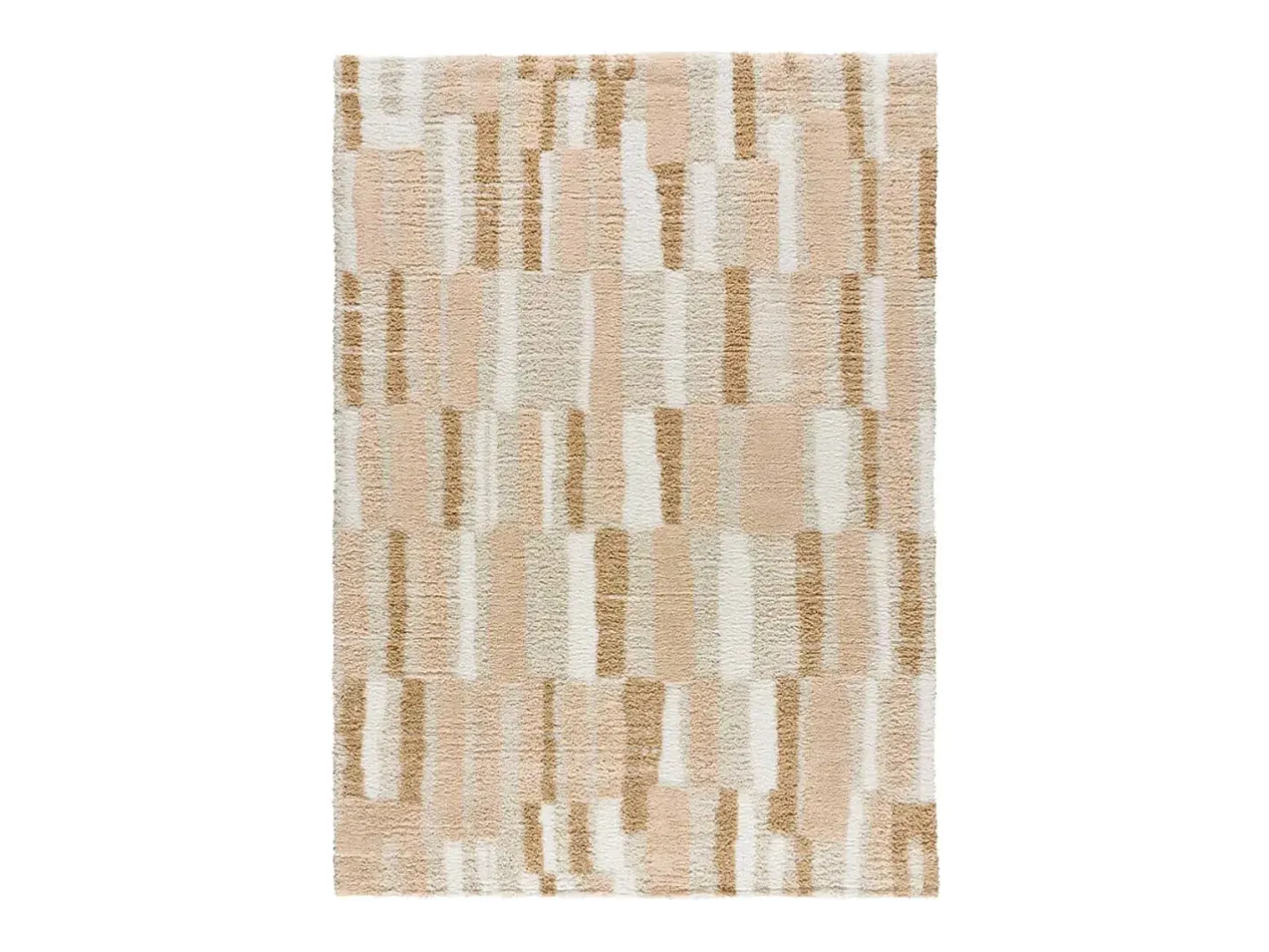 Alfombra interior - shaggy geométrico - - 133 x 190 cm - SERENE TERRA Beige