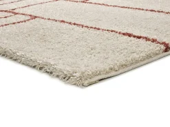 Outlet Alfombra interior - shaggy geométrico - caldera - 80 x 150 cm - HELIA Cobrizo