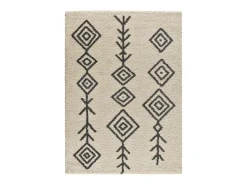 New Alfombra interior - shaggy étnico - - 80 x 150 cm - ATLAS Blanco