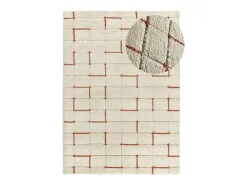 Online Alfombra interior - shaggy geométrico - caldera - 60 x 120 cm - BRENDA Beige