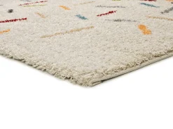 Sale Alfombra interior - shaggy geométrico - multicolor - 80 x 150 cm - BREMEN Blanco / Multicolor