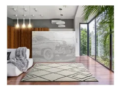 Alfombra interior - shaggy étnico - - 60 x 120 cm - ATLAS Blanco Online