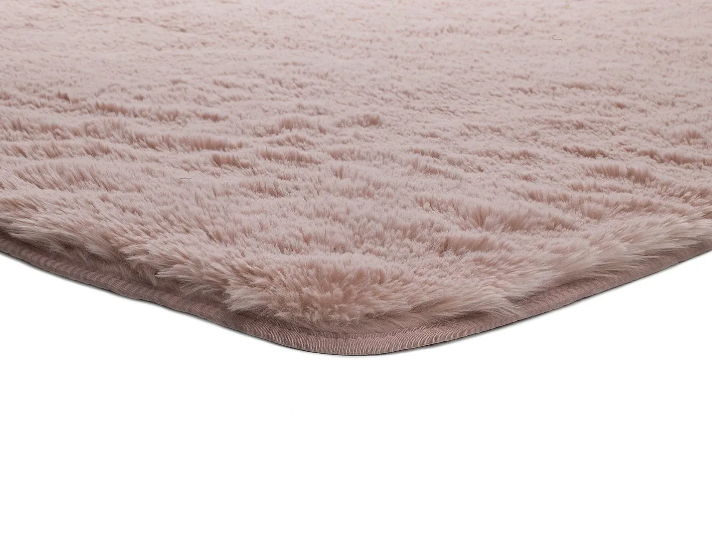 Alfombra De Salón-Alfombra interior - shaggy liso - maquillaje - 60 x 100 cm - ALPACA Rosa palo