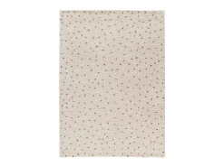 Alfombra De Salón-Alfombra interior - shaggy moderno - crema / negro - 140 x 200 cm - LUSH Negro / Crema