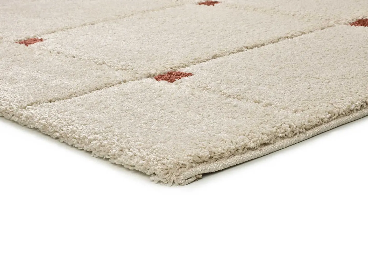 Alfombra De Salón-Alfombra interior - shaggy geométrico - caldera - 160 x 230 cm - BRENDA Cobrizo