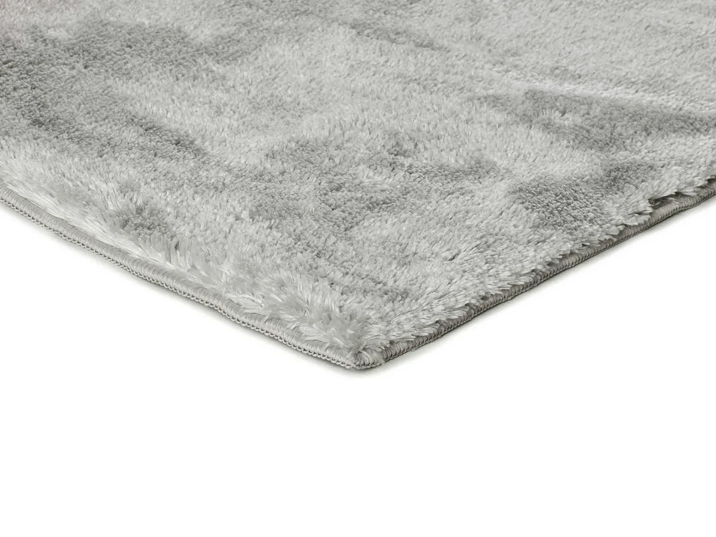 Hot Alfombra interior - shaggy liso - plata - 60 x 110 cm - ROMA Plateado