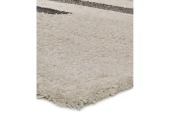 Alfombra interior - shaggy geométrico - beige / gris - 120 x 170 cm - SCENIC Gris / Beige Discount
