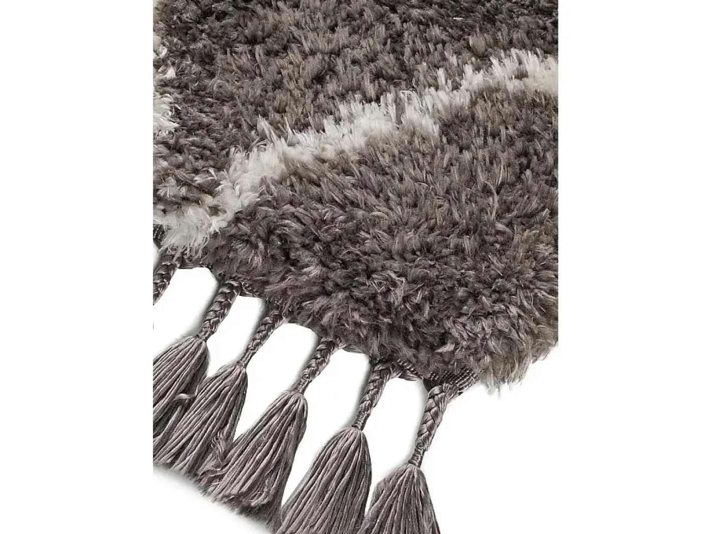 Alfombra interior - shaggy liso - - 140 x 200 cm - SAMIRA Gris Outlet