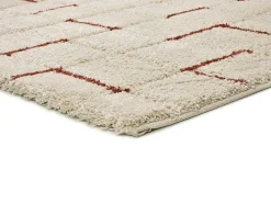 Alfombra interior - shaggy geométrico - caldera - 160 x 230 cm - BRENDA Beige