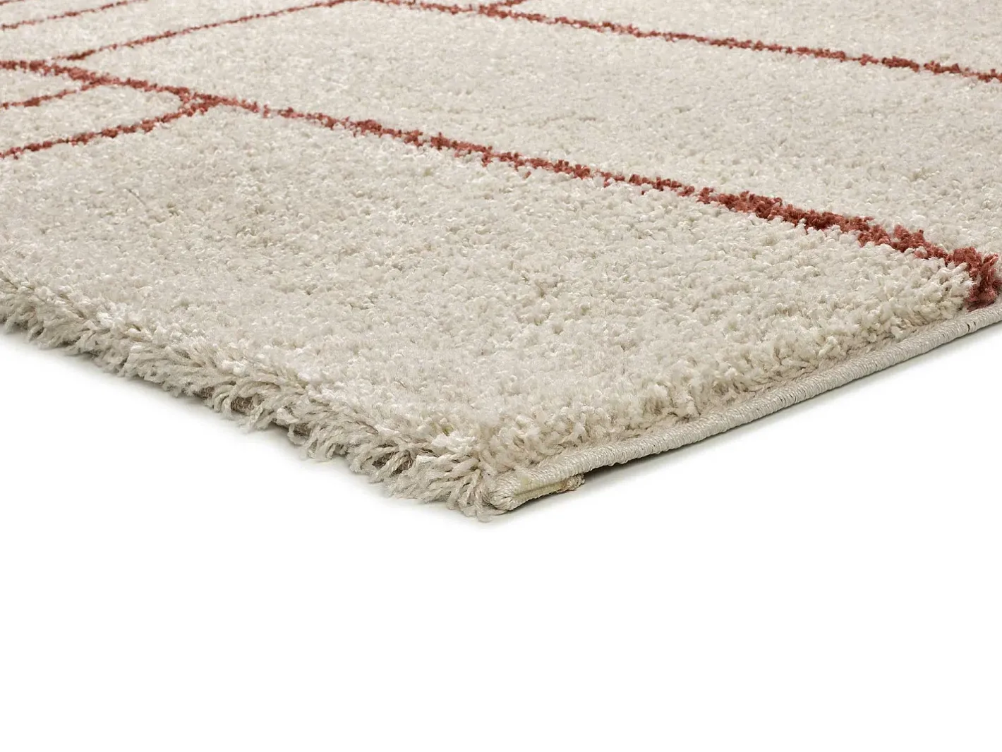 Alfombra De Salón-Alfombra interior - shaggy geométrico - caldera - 133 x 190 cm - HELIA Cobrizo