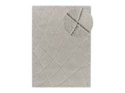 Alfombra interior - shaggy - plata - 60 x 120 cm - MOLIER Plateado