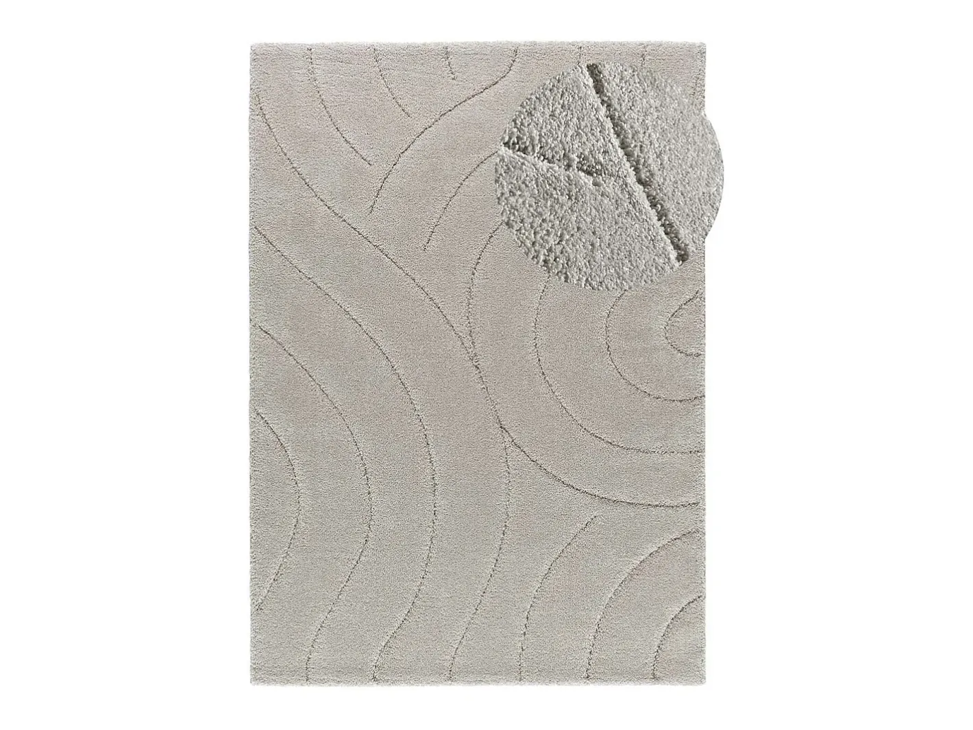 Alfombra interior - shaggy - plata - 160 x 230 cm - MOLIER Plateado Sale