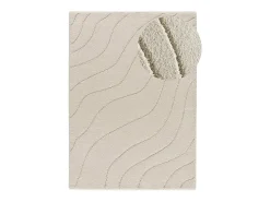 Alfombra De Salón-Alfombra interior - shaggy - - 133 x 190 cm - MOLIER Blanco
