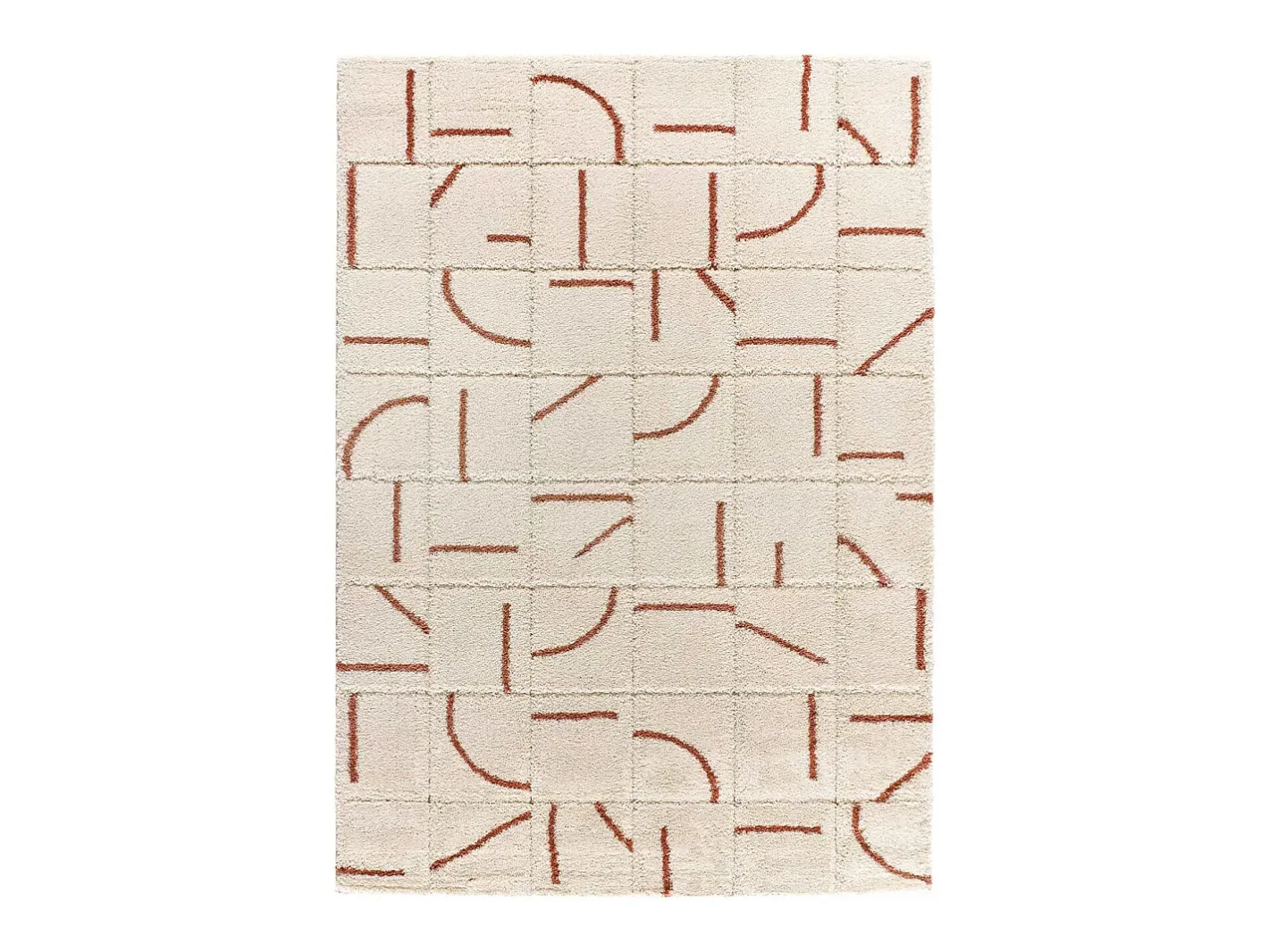 Online Alfombra interior - shaggy geométrico - caldera - 80 x 150 cm - BRENDA Cobrizo
