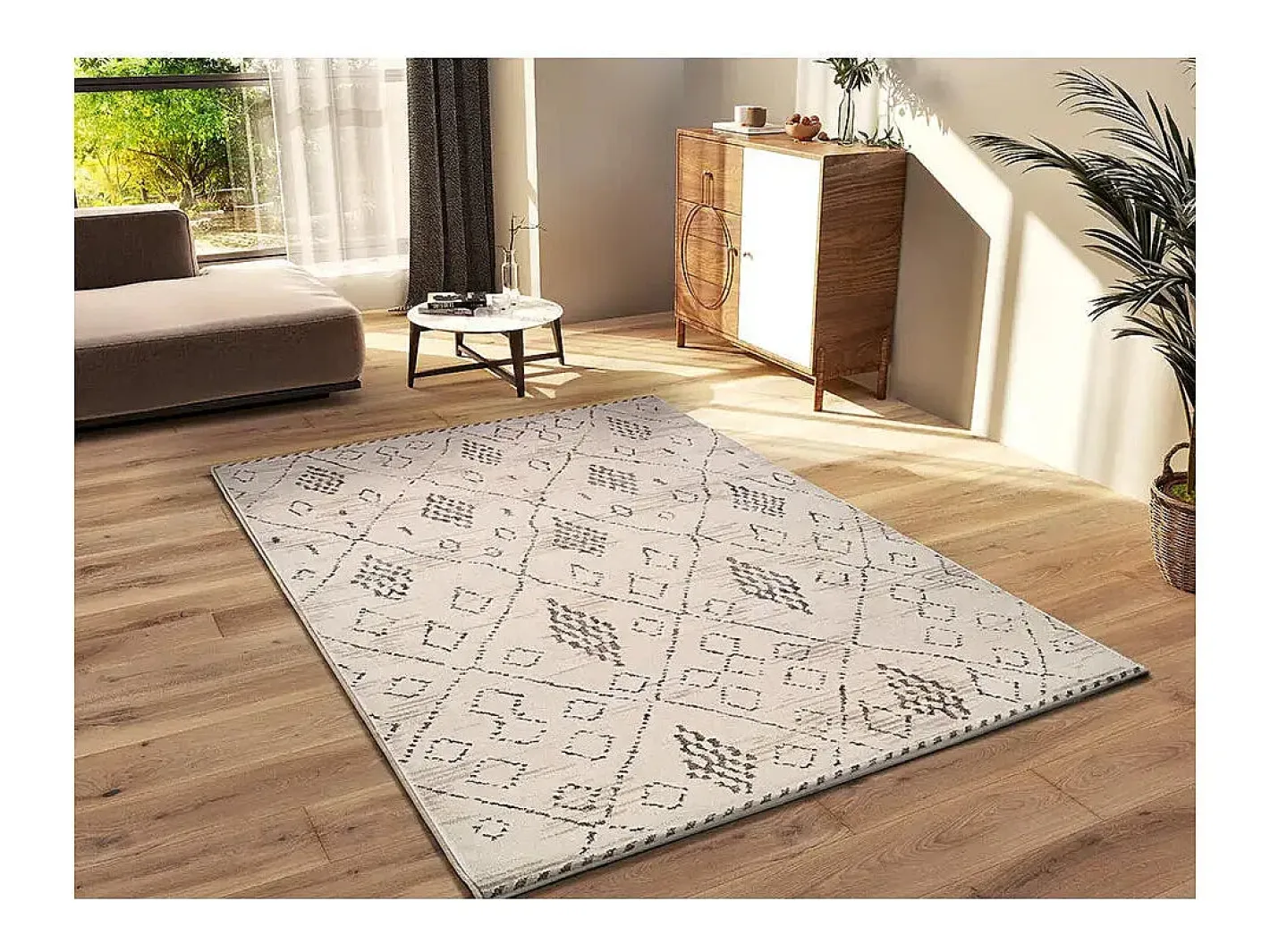 Alfombra De Salón-Alfombra interior - étnico - / marrón - 80 x 120 cm - CERES Crema