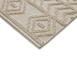 Clearance Alfombra interior - étnico con relieve - - 160 x 230 cm - PAMUK Crema