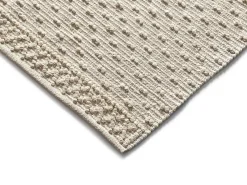 Clearance Alfombra interior - étnico con relieve - - 60 x 90 cm - PAMUK Crema