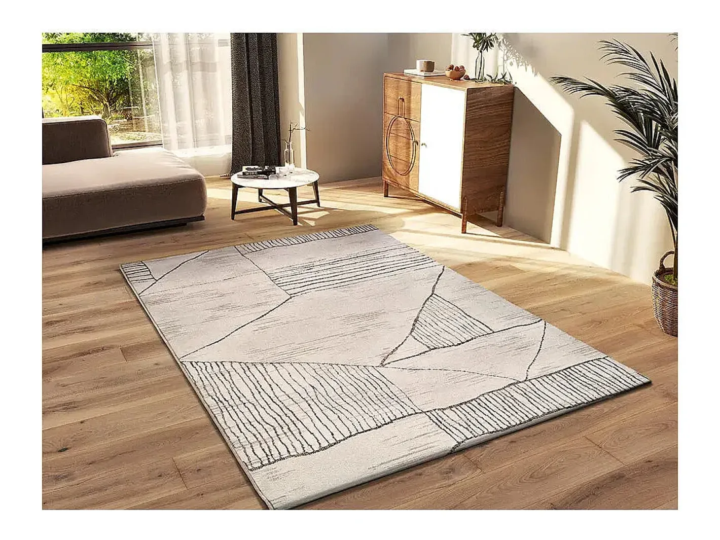 Alfombra De Salón-Alfombra interior - étnico - / marrón - 80 x 120 cm - CERES Crema