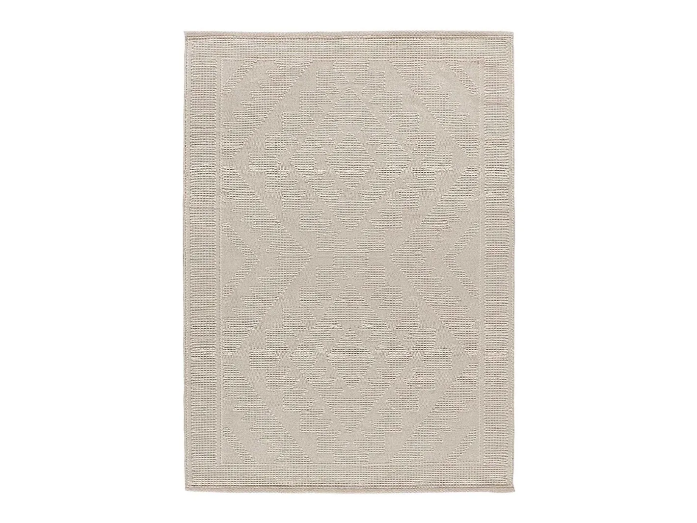 Alfombra interior - étnico con relieve - - 120 x 170 cm - PAMUK Crema
