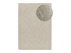 Alfombra interior - étnico con relieve - - 120 x 170 cm - PAMUK Crema