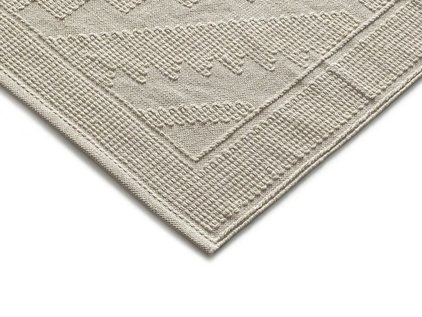 Alfombra interior - étnico con relieve - - 120 x 170 cm - PAMUK Crema