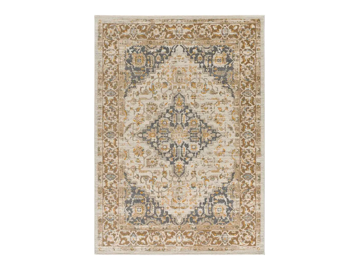 Alfombra De Salón-Alfombra interior - vintage - beige / gris - 160 x 230 cm - DELTA Gris / Beige