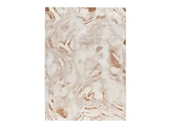 Alfombra interior - abstracto con relieve - beige / caldera - 134 x 200 cm - KEOPS Beige / Cobrizo Hot