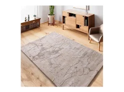 Alfombra De Salón-Alfombra interior - efecto marmol con relieve - - 115 x 170 cm - ORIS Beige