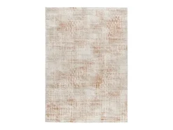 Alfombra interior - geométrico con relieve - beige / caldera - 77 x 150 cm - KEOPS Beige / Cobrizo Discount