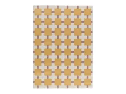 Alfombra interior - geométrico - mostaza / rosa - 120 x 170 cm - FLASHY Rosa / Mostaza Hot