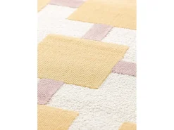 Alfombra interior - geométrico - mostaza / rosa - 120 x 170 cm - FLASHY Rosa / Mostaza Hot