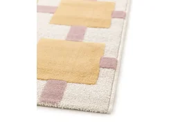 Alfombra interior - geométrico - mostaza / rosa - 120 x 170 cm - FLASHY Rosa / Mostaza Hot