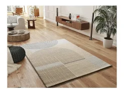 Clearance Alfombra interior - geométrico - beige - 200 x 290 cm - GARDEN Gris / Beige