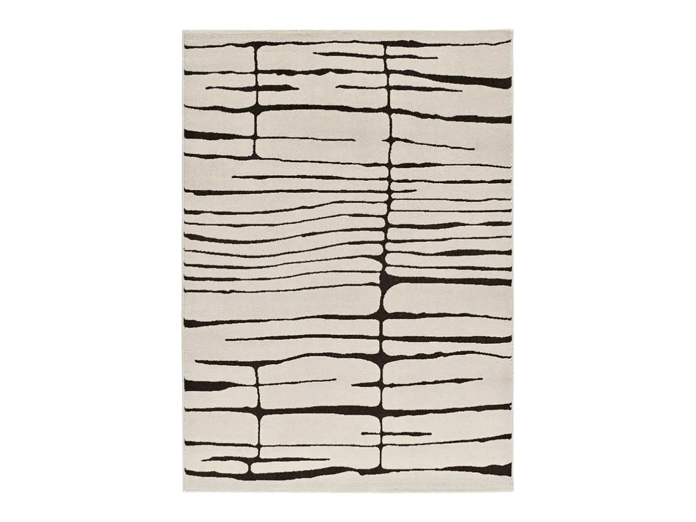 Alfombra interior - moderno - blanco / negro - 200 x 290 cm - RETRO Negro / Blanco Sale