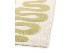 Alfombra interior - moderno - verde - 160 x 230 cm - FLASHY Verde / Blanco Outlet